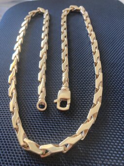 Retiazka, zlatá, 60,28g - 585/1000, 54+4cm, s puncom - 3