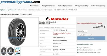 Letné pneumatiky R14 pár 03 - 3