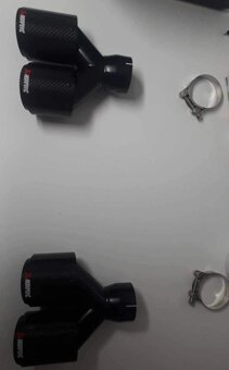 Nerezová  koncovka výfuku Carbon dizajn  s logom Akrapovič - 3