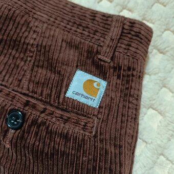 Carhartt hnedé menčestrové nohavice workwear W30 L27 - 3