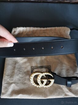 Gucci embellished GG marmont buckle belt - 3