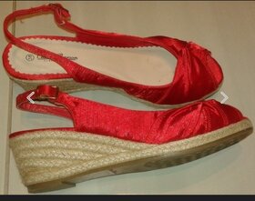 Červene sandalky 38 - 3