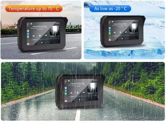 Motocyklová 5" GPS navigácia Android + Apple - Iphone 2026 - 3