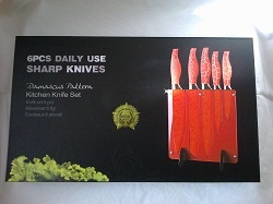 Nože – súprava - červené - 3