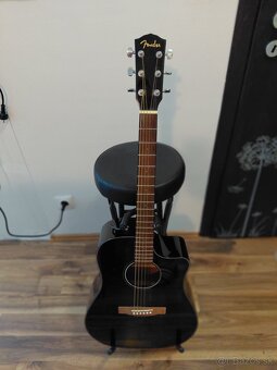 Fender CD-60SCE Black Elektroakustická gitara Dreadnought - 3