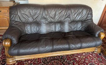 Rustikální kožená sedací souprava,6089 - 3