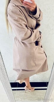 Damsky elegantny kabat Latte - 3