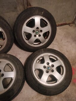 4ks alu disky orig. Škoda 5x100 R14 pneu 5mm 185/60 r14 - 3