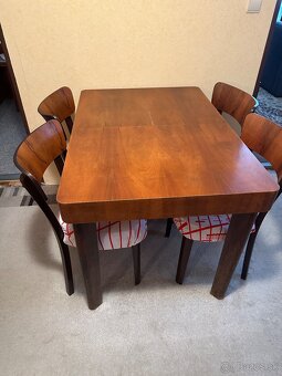 Predám rozkladací retro jedálenský stôl + servírovací stolík - 3