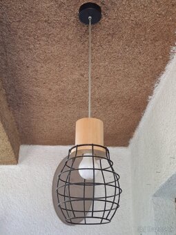 Luster na lanku Luster na lanku RIDA 1xE27/60W/230V čierna/p - 3