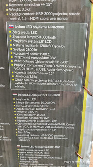 Nový full HD projektor HBP-3000 - 3