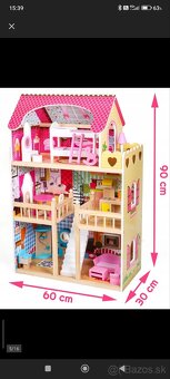 Predám veľký drevený domček pre bábiky - 3