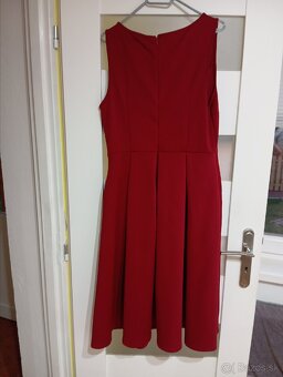 Červené spoločenské šaty, šaty na redovy - 3