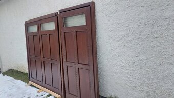 Drevená Garážová brána + vchodové dvere - 3
