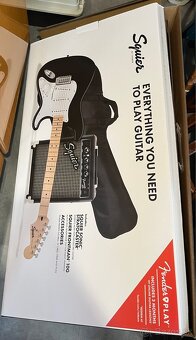 Fender Elektrická gitara, zosilňovač Squier + príslušenstvo - 3