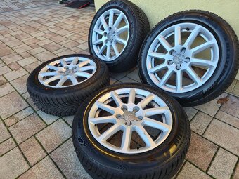 Hliníkové disky Audi 5x112 R16 + zimné pneu 205 55 R16 - 3