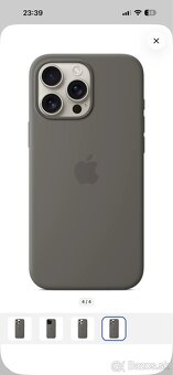 Apple iPhone 16 Pro max originalny silikonovy obal šedý - 3