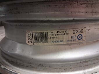 Disky Suzuki 4x100 R13, 4,5Jx13 ET45 - 3