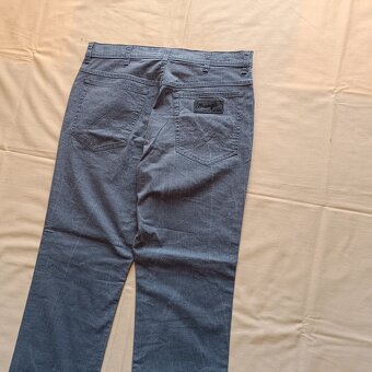 Wrangler sivé rovné džínsy široké rifle texas W34 L30 - 3