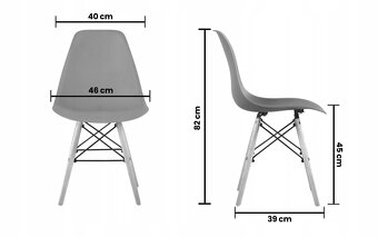 Jedalenske Stolicky 6ks- Siva Nove - 3