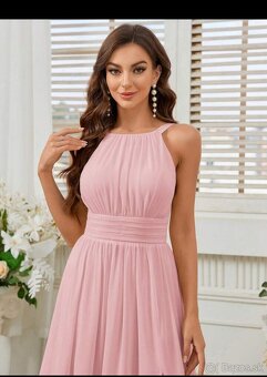 Ružové spoločenské šaty - 3