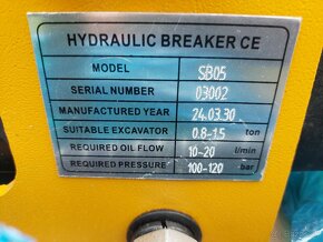 Predám hydraulické kladivo na minibáger . - 3