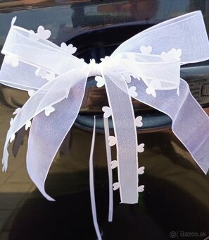 svadobná výzdoba na auto ružová - 3