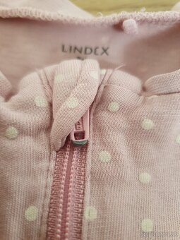 LINDEX Pyžamko s bodkami a aplikáciou mačičky vzadu 86 - 3