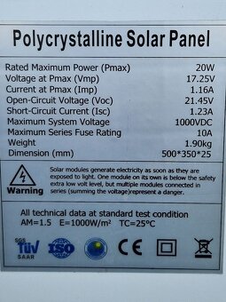 Solarny panel 20W - 3