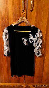 Dámske elastické tričko s nariasením - 3