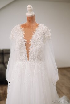 Svadobné šaty Ofélia 44-46 ivory - 3