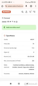 Ochladzovač vzduchu HECHT 3809 - 3