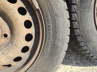 Predám plechové disky R15 ,5x112 na zimných gumách - 3