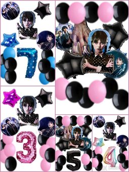 Nové balóny Wednesday Addams 75cm, vec 53cm - AŽ 15/16/17 ku - 3