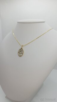 Zlatý náhrdelník lanko s anielikom - 3
