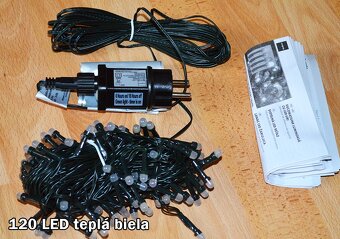 Led vianocne osvetlenie retaz 120 LED 9m tepla biela - 3