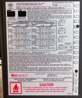 Regency 1100 kanadské krbové kachle - 3