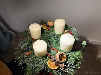 Adventný veniec z prírodných materiálov - 3