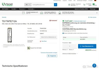 2TB / 1TB / 512 GB Transcend MTE712A Industrial - 4 000TBW - 3