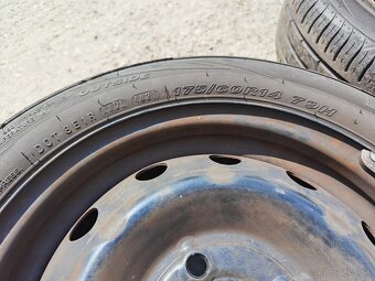 plechové disky 14x5J + letné pneu - 3