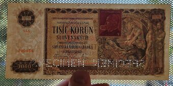 1000 ks, 1940, 5Á5, 2x SPECIMEN dolný, KOLOK - 3