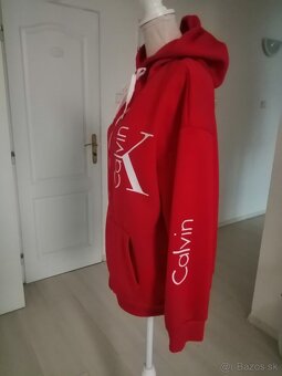 Mikina dámska nova značková Calvin Klein červená vel. L - 3