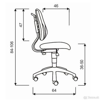 Rastúca stolička ELEN S-LINE - modrozelená - 3