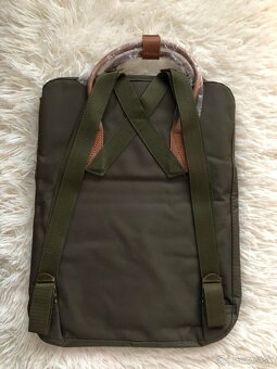 Batoh Fjällräven Kanken military s hnedými prvkami - 3