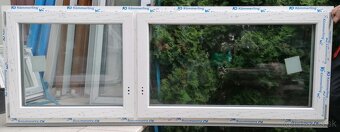 Predám plastové okno, biela, zlatý dub, sivá - 3