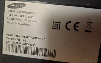 Predám malý tv samsung s uhlopriečkou 22(60cm) spolu s nasta - 3