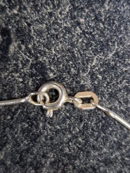 Strieborná retiazka s kamienkom - 3