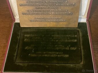 veľká bronzova plaketa Lenin - 3