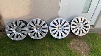 Plechové disky VW 5x112 R15 + puklice - 3
