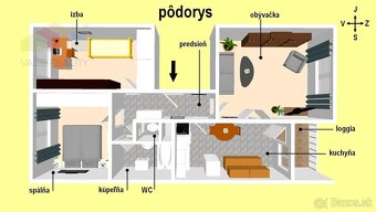 NA PRENÁJOM Zariadený 3-izbový byt s loggiou v srdci Piešť - 3